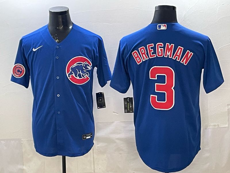 Men 2026 Chicago Cubs #3 Bregman Blue Game Nike MLB Jersey style 007->chicago cubs->MLB Jersey